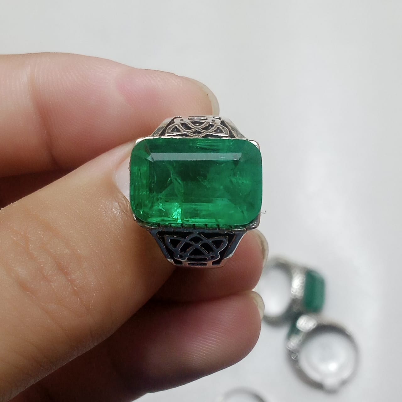 Emerald Ring | Step Cut Zamrud