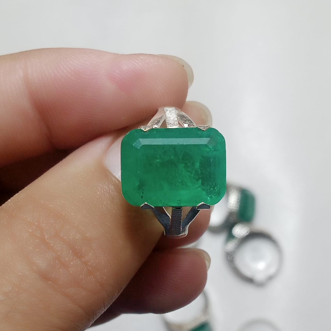 Emerald Ring | Step Cut Zamrud
