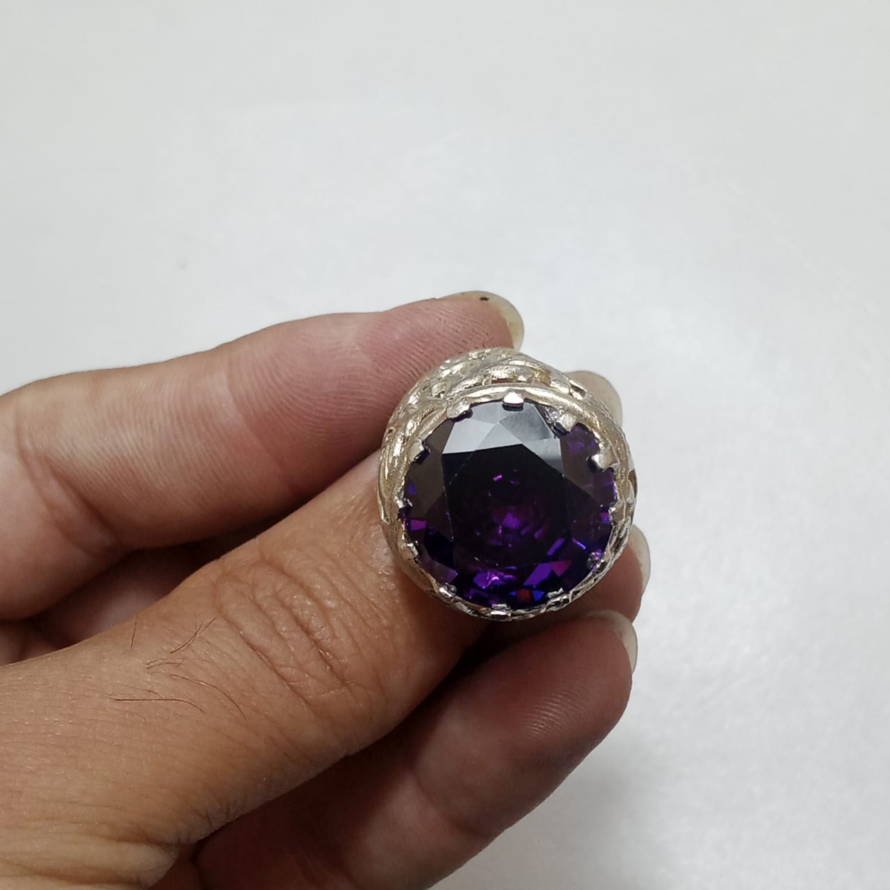 23 Carat Neelam Ring | Step Cut | Turkish Style Ring