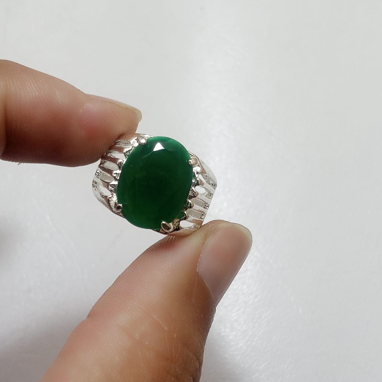 12 Carat Emerald Ring | Step Cut Zamrud | Italian Style Ring
