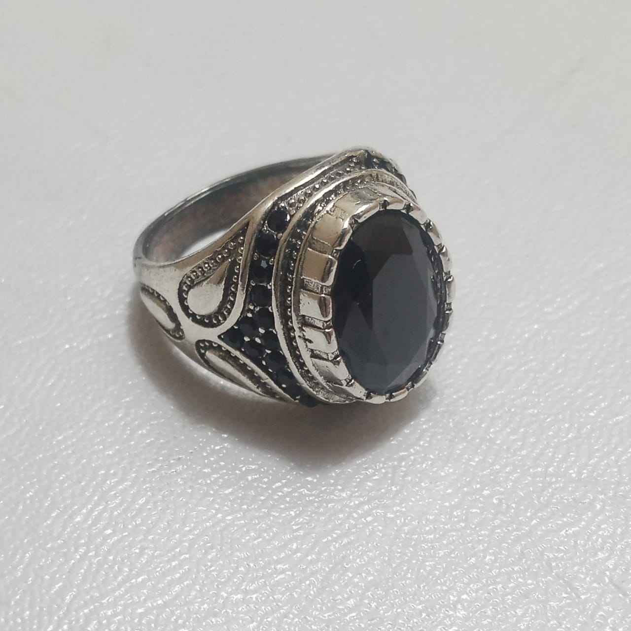 Black Tourmaline Ring | Step Cut | T07