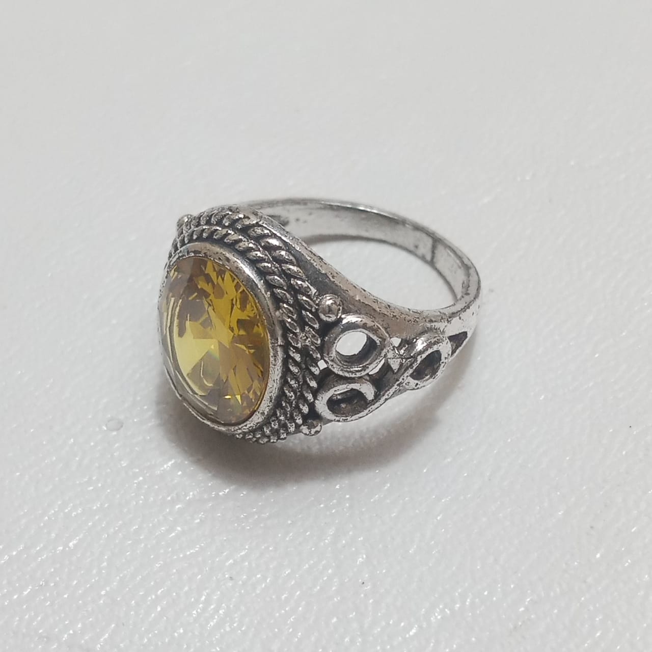 Pukhraj Ring | Step Cut | Turkish Style