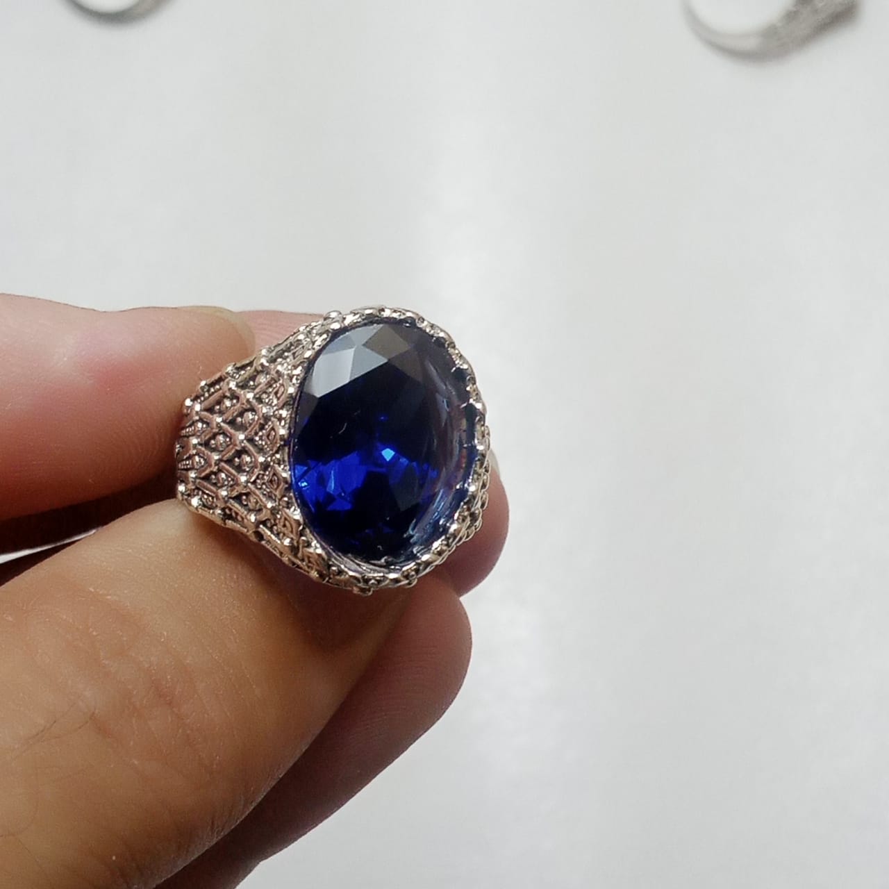 17 Carat Neelam Ring | Step Cut | Turkish Style Ring