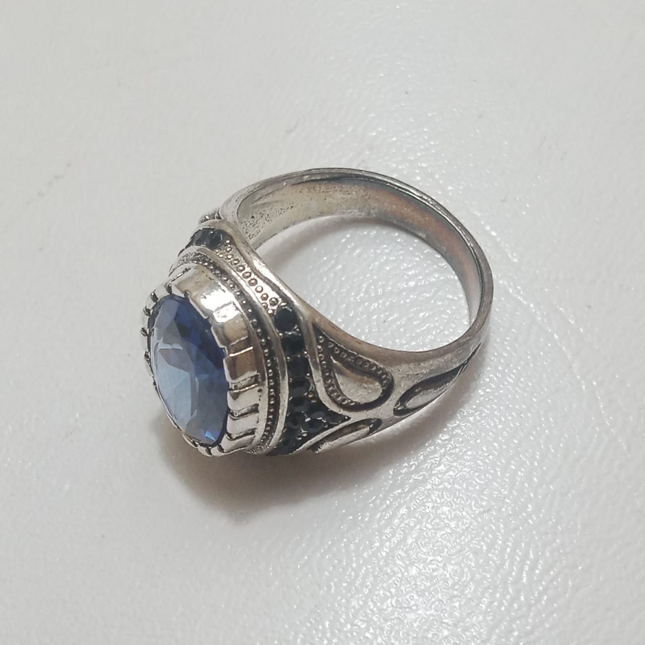 13 Carat Neelam Ring | Step Cut | Turkish Style Ring
