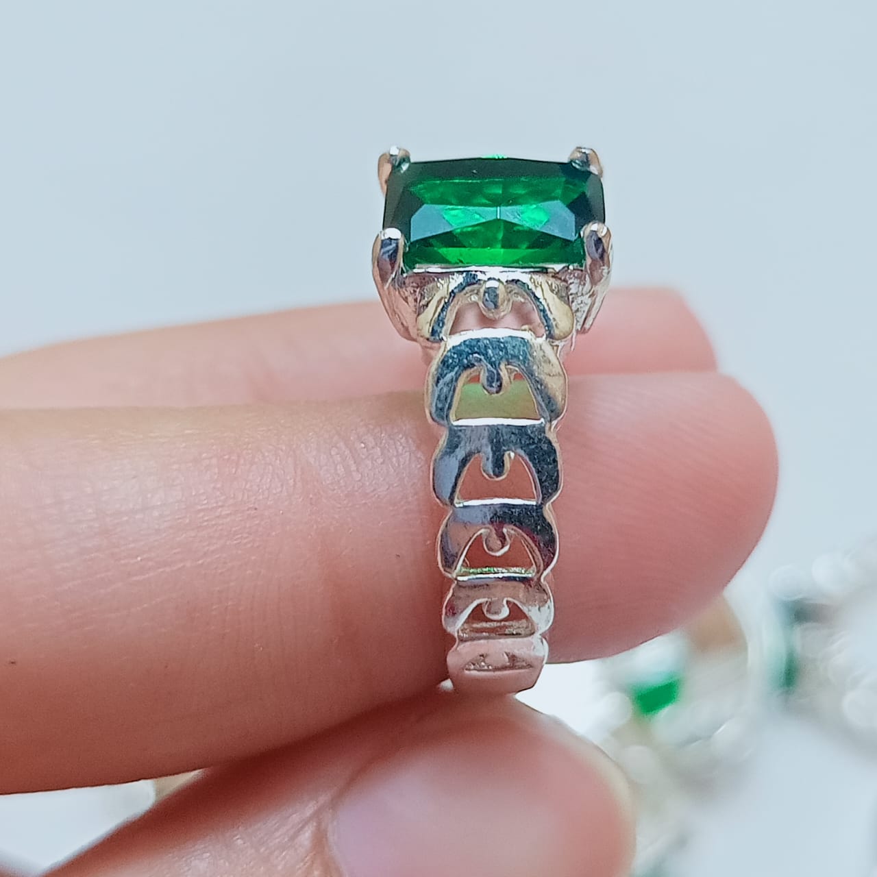 Beroj - Tourmaline Female Ring | Emerald Shape Step Cut | CODE P28