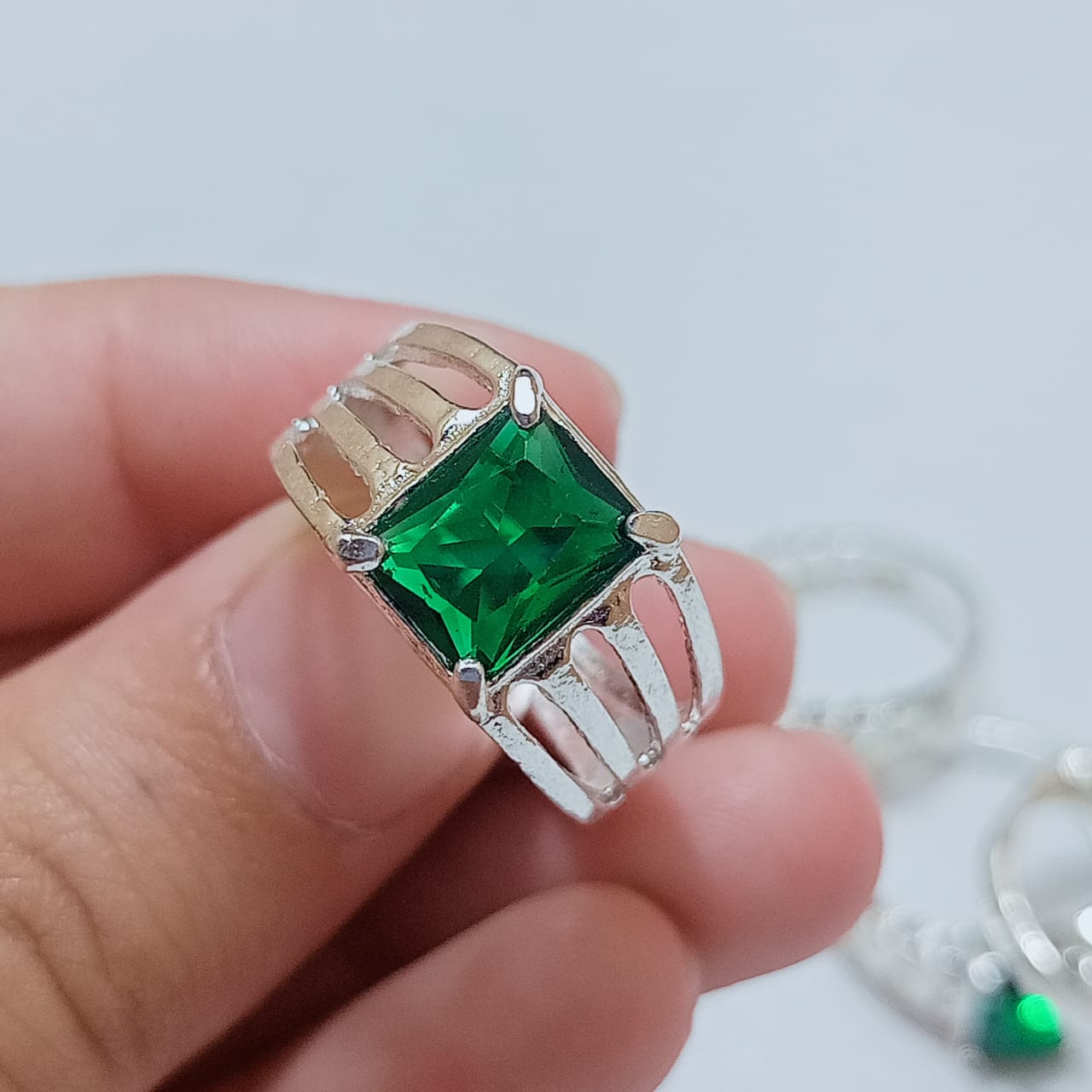 Beroj - Tourmaline Female Ring | Emerald Shape Step Cut | CODE P27