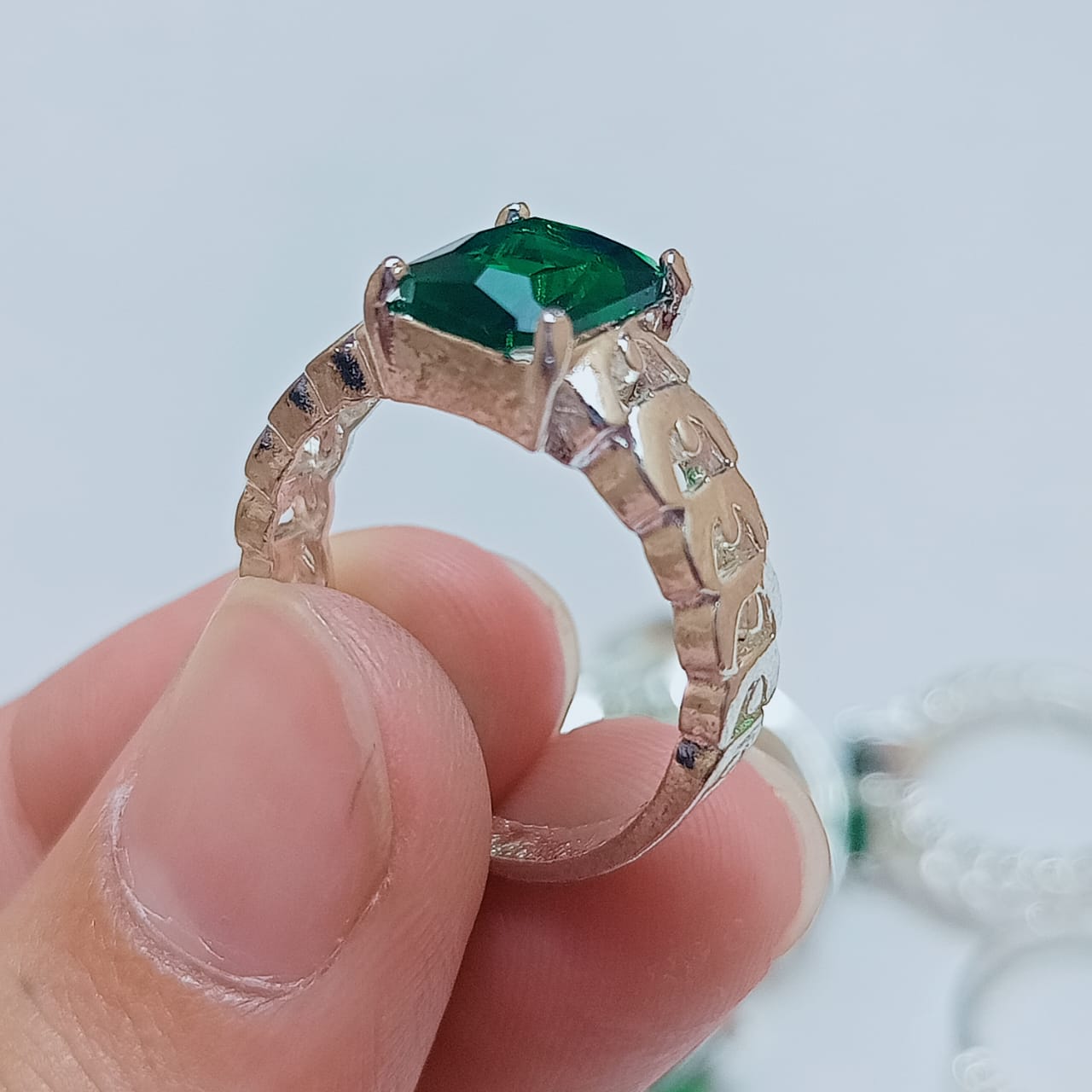 Beroj - Tourmaline Female Ring | Emerald Shape Step Cut | CODE P28