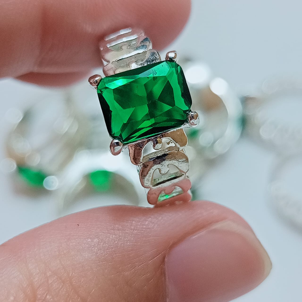 Beroj - Tourmaline Female Ring | Emerald Shape Step Cut | CODE P28
