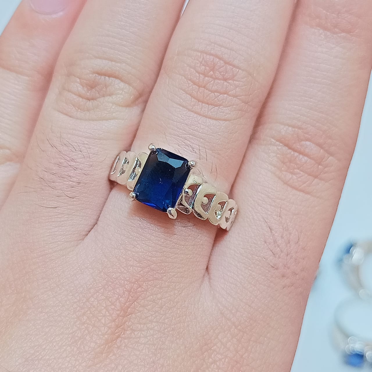 Neelam Female Ring | Step Cut | CODE N-21