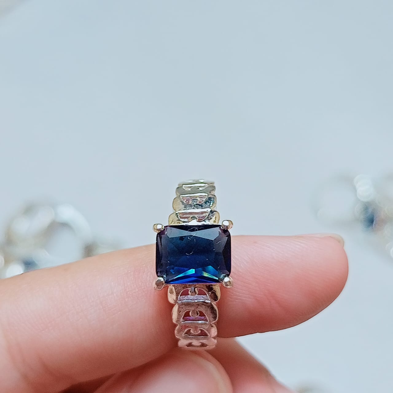 Neelam Female Ring | Step Cut | CODE N-21
