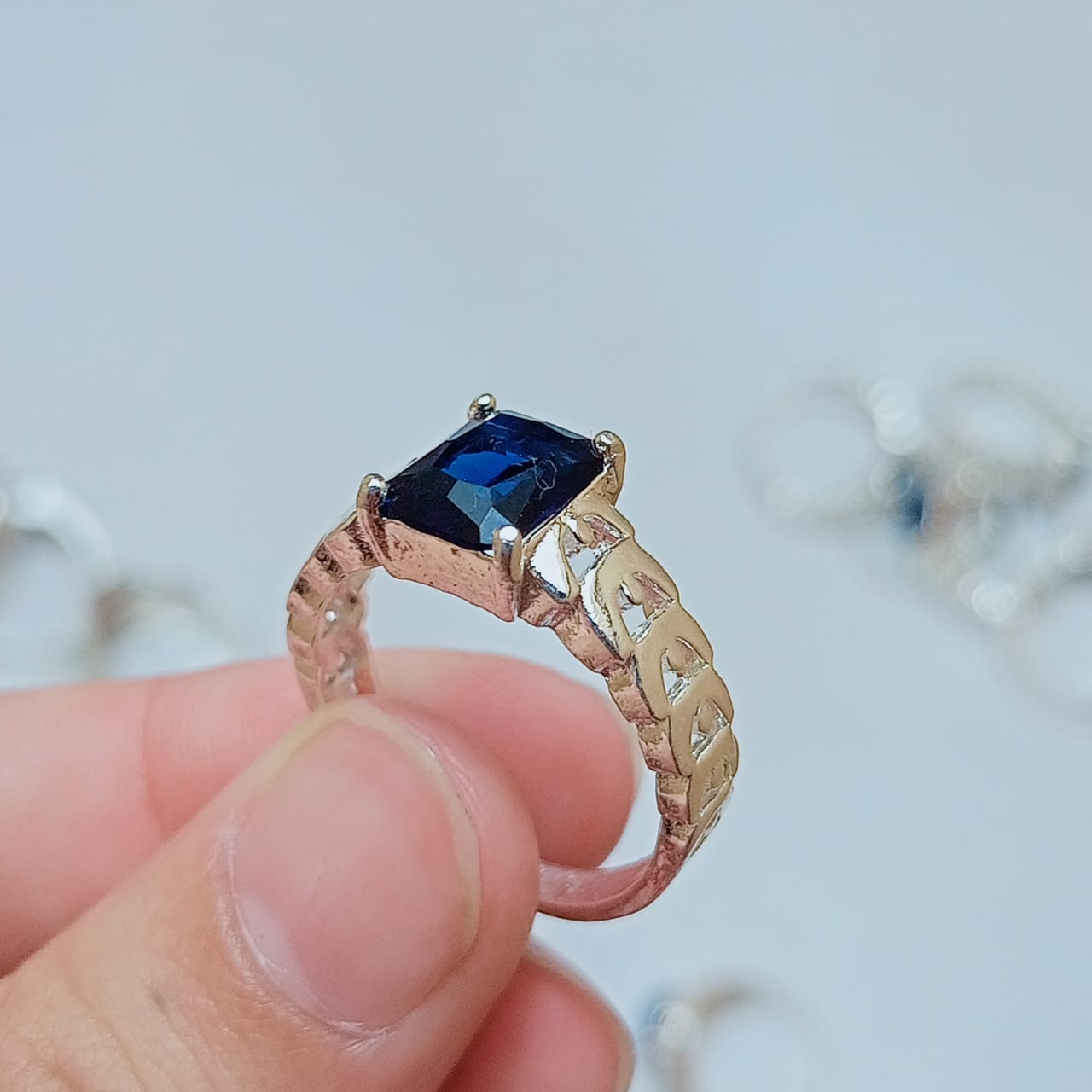 Neelam Female Ring | Step Cut | CODE N-21