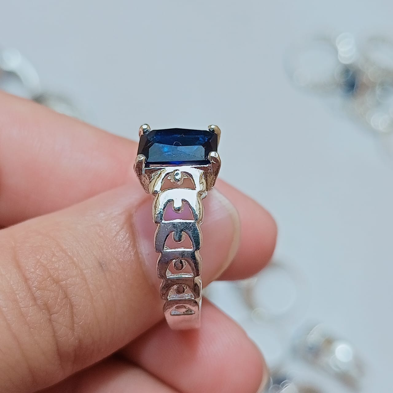 Neelam Female Ring | Step Cut | CODE N-21