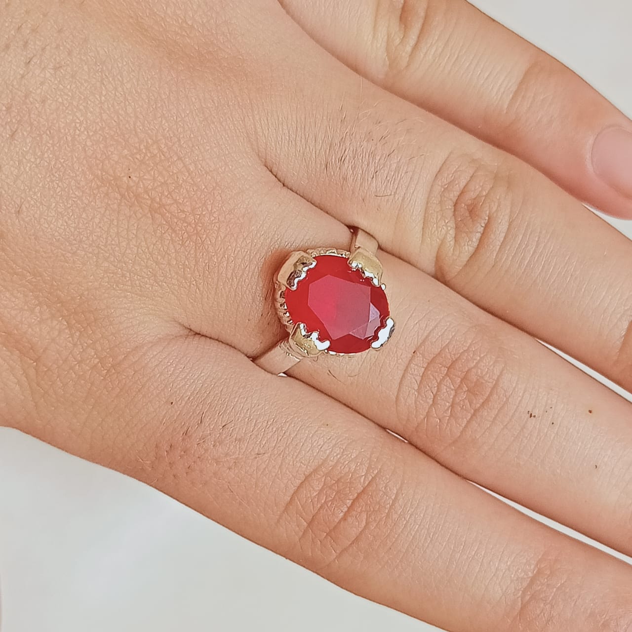 6 Carat Yaqoot Ring | Step Cut Ruby | Italian Style Ring