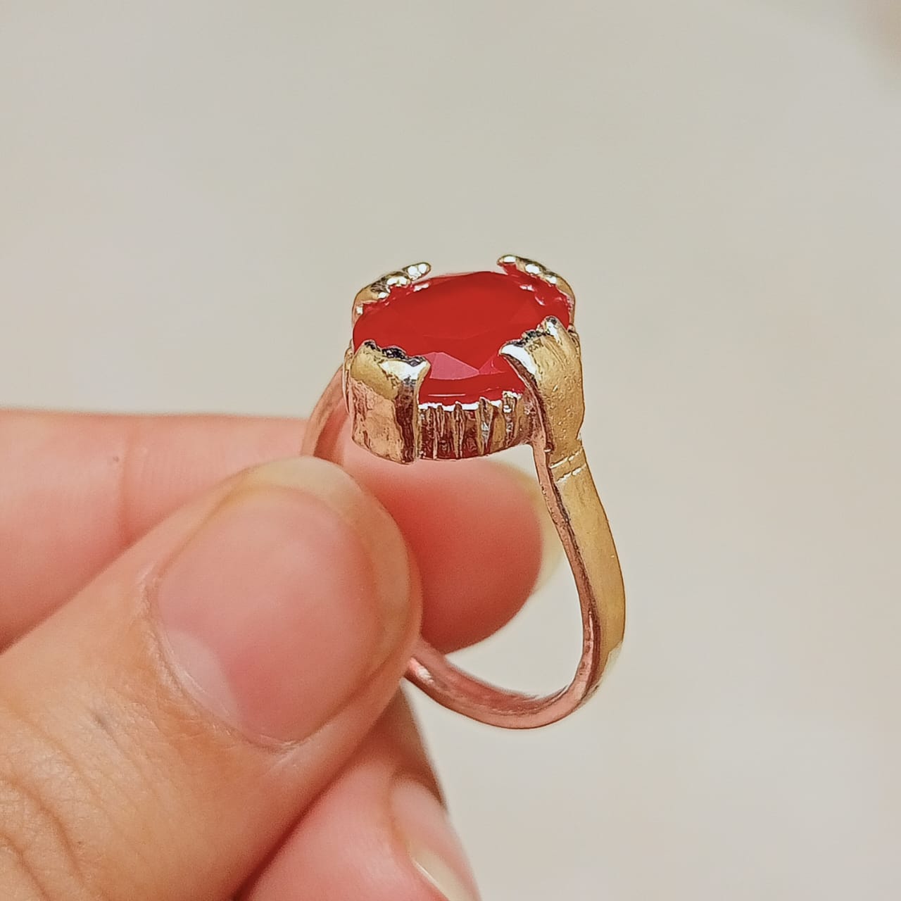 6 Carat Yaqoot Ring | Step Cut Ruby | Italian Style Ring
