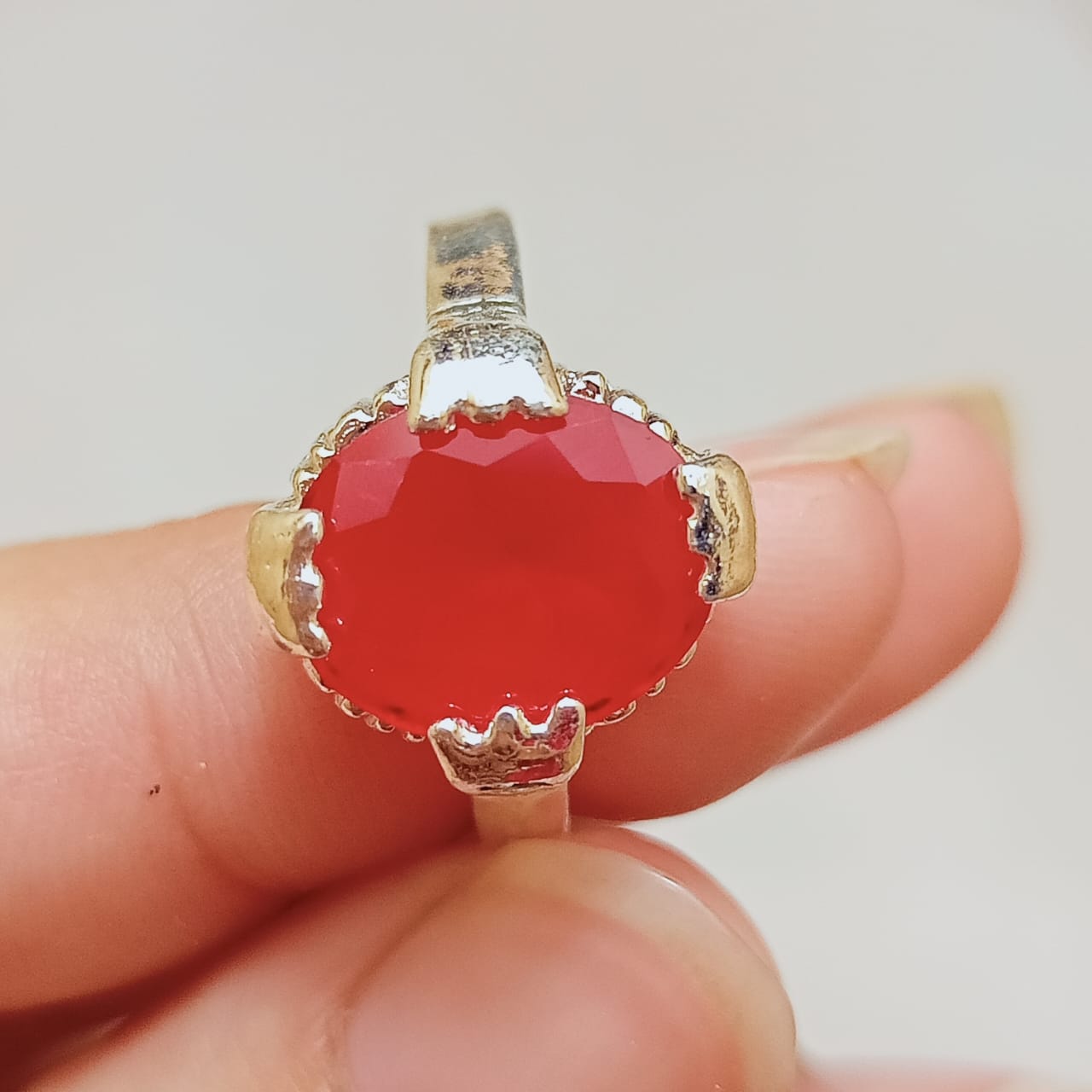 6 Carat Yaqoot Ring | Step Cut Ruby | Italian Style Ring