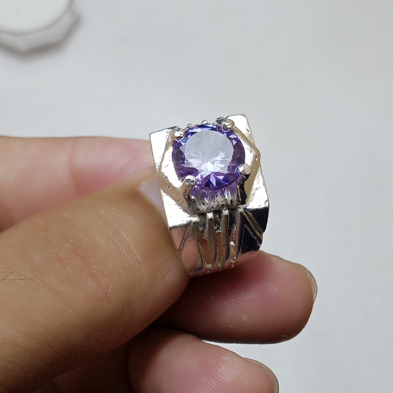 Neelam Ring | Diamond Shape Step Cut | CODE N-32