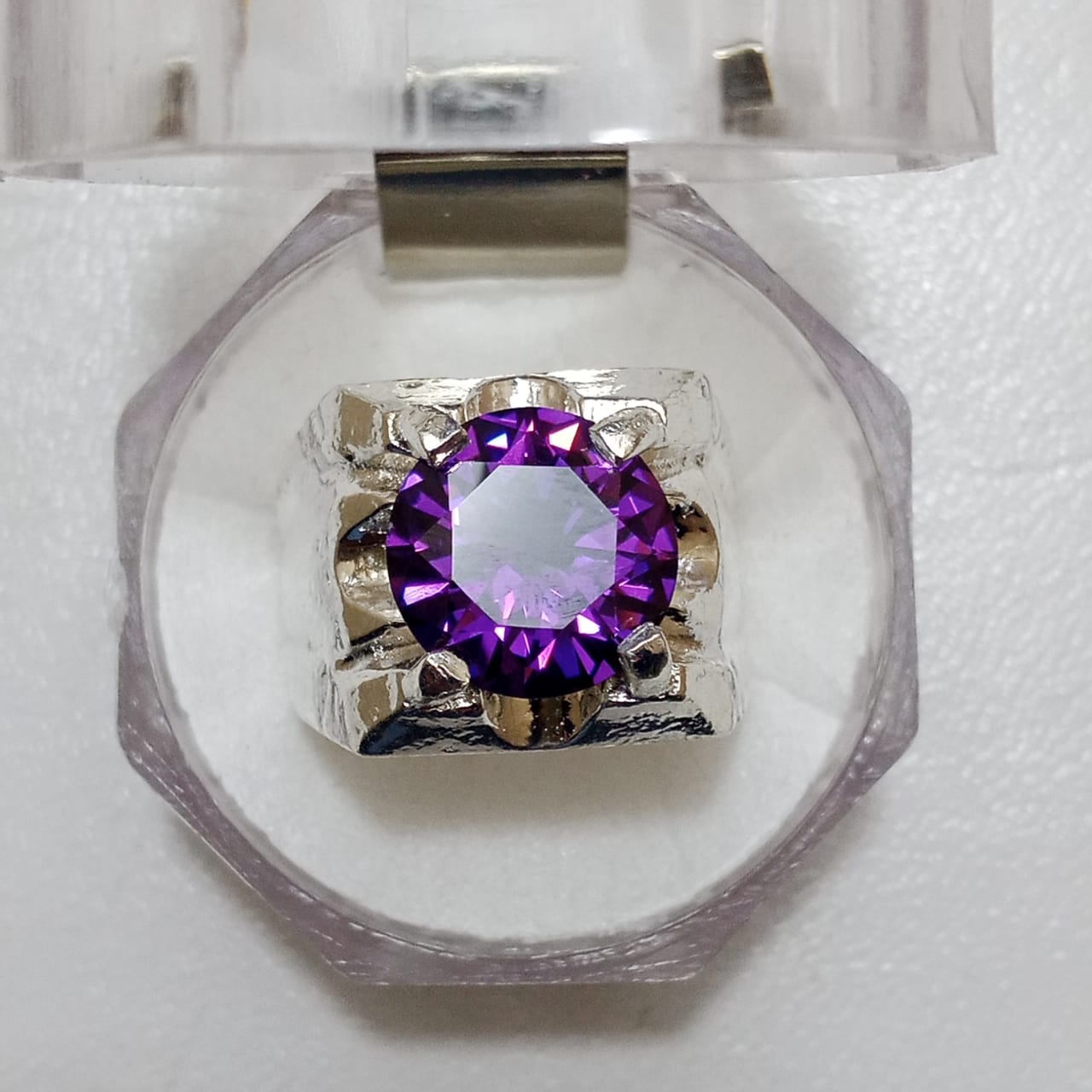 Neelam Ring | Diamond Shape Step Cut | CODE N-33