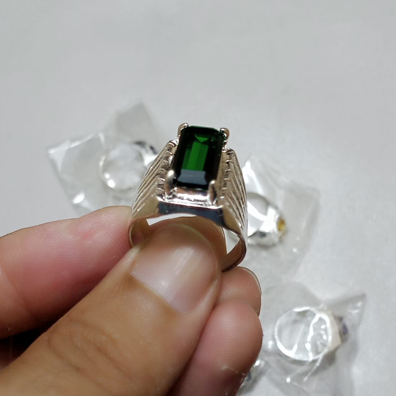 7 carat Emerald Ring | Step Cut Zamrud | Italian Style Ring