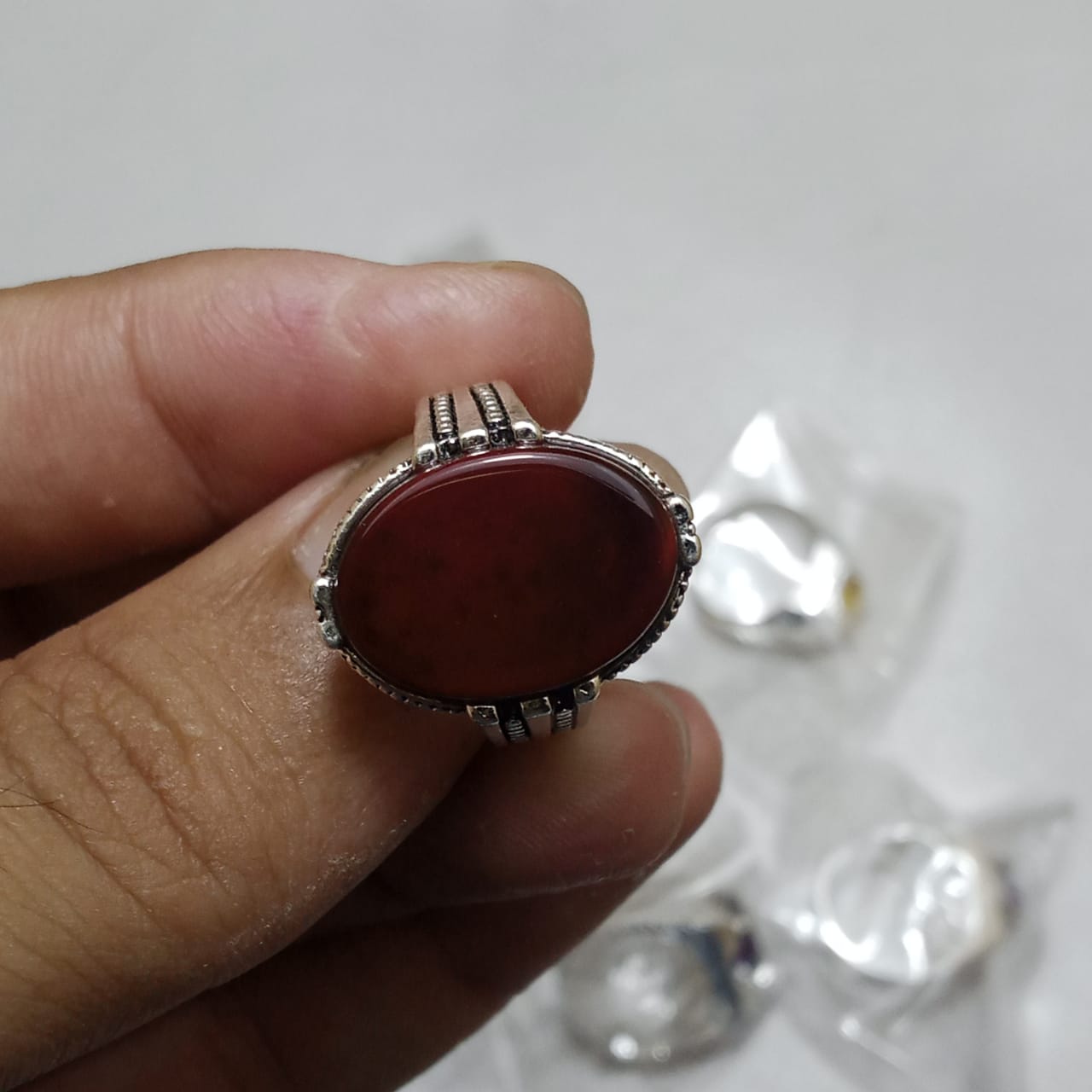 Yamni Aqeeq Ring | Agate Ring | Italian style Ring