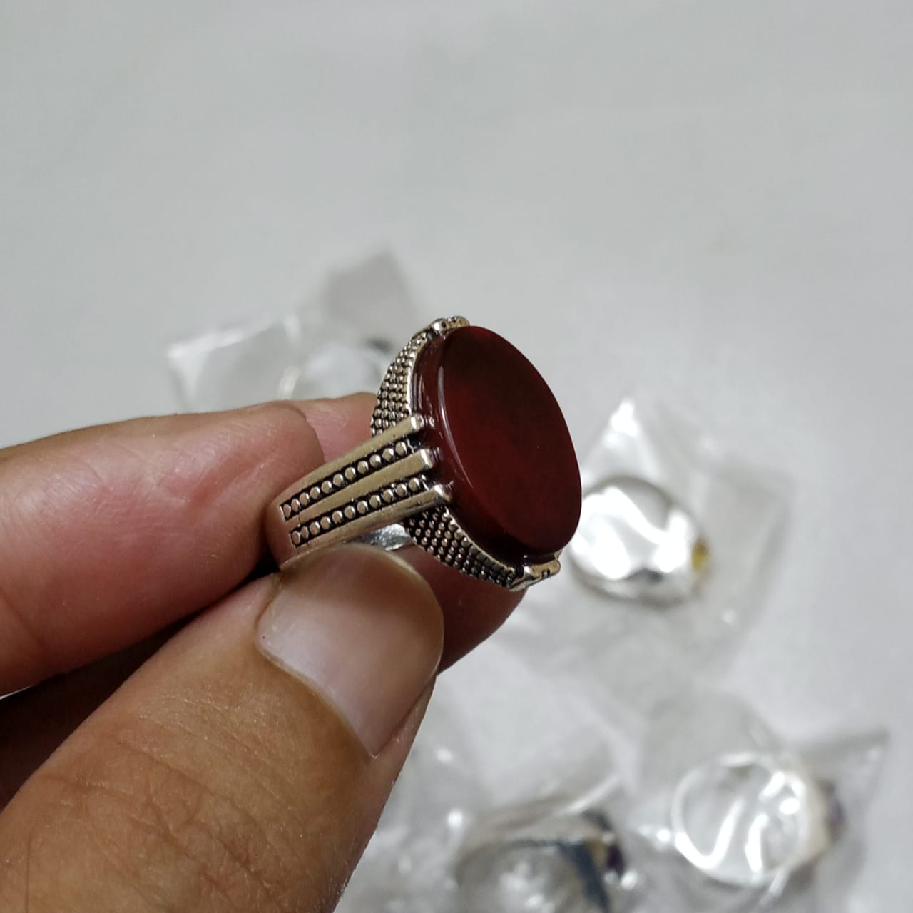 Yamni Aqeeq Ring | Agate Ring | Italian style Ring