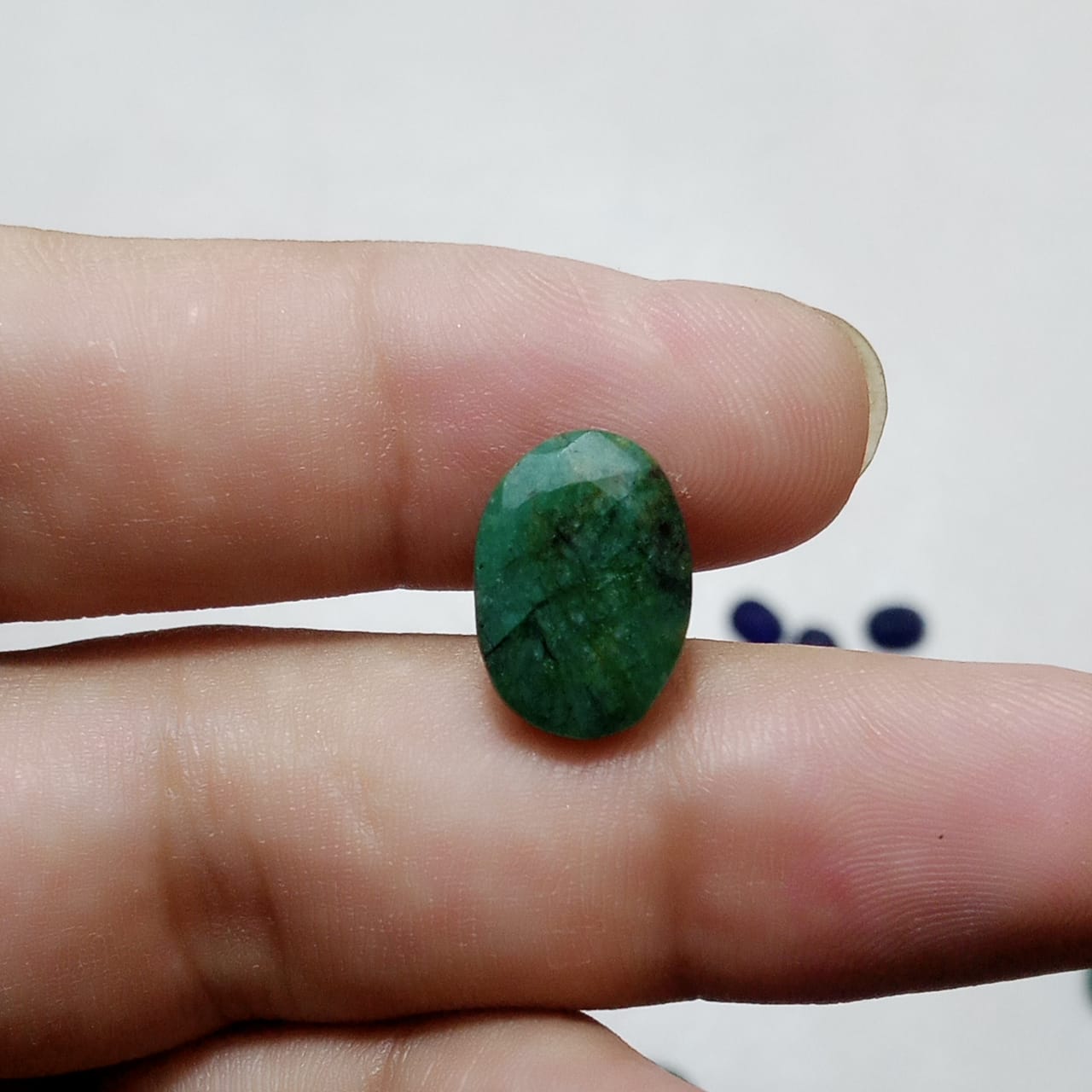 Afghani Emerald - Zamrud | Step Cutting | Dark Green color