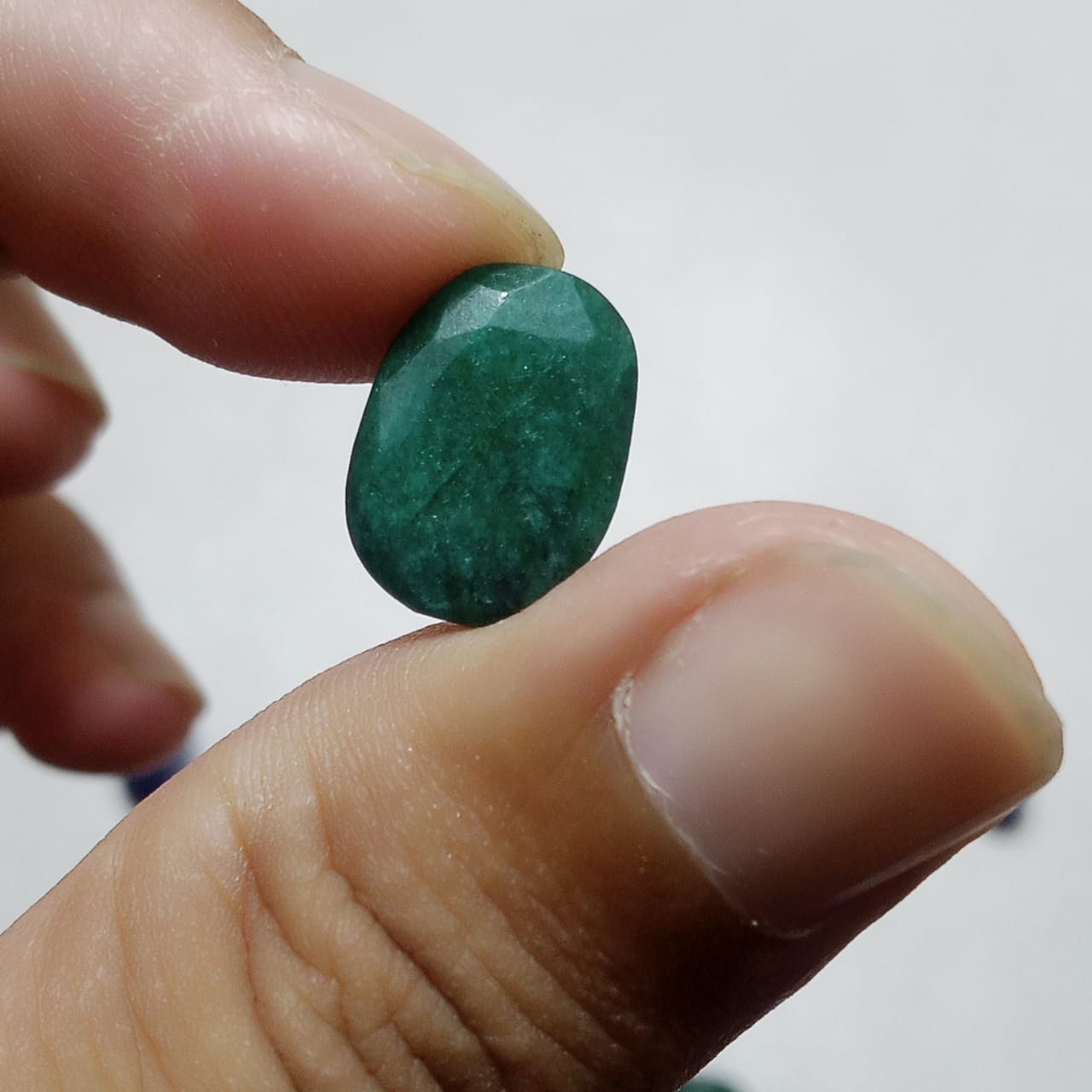 Afghani Emerald - Zamrud | Step Cutting | Dark Green color