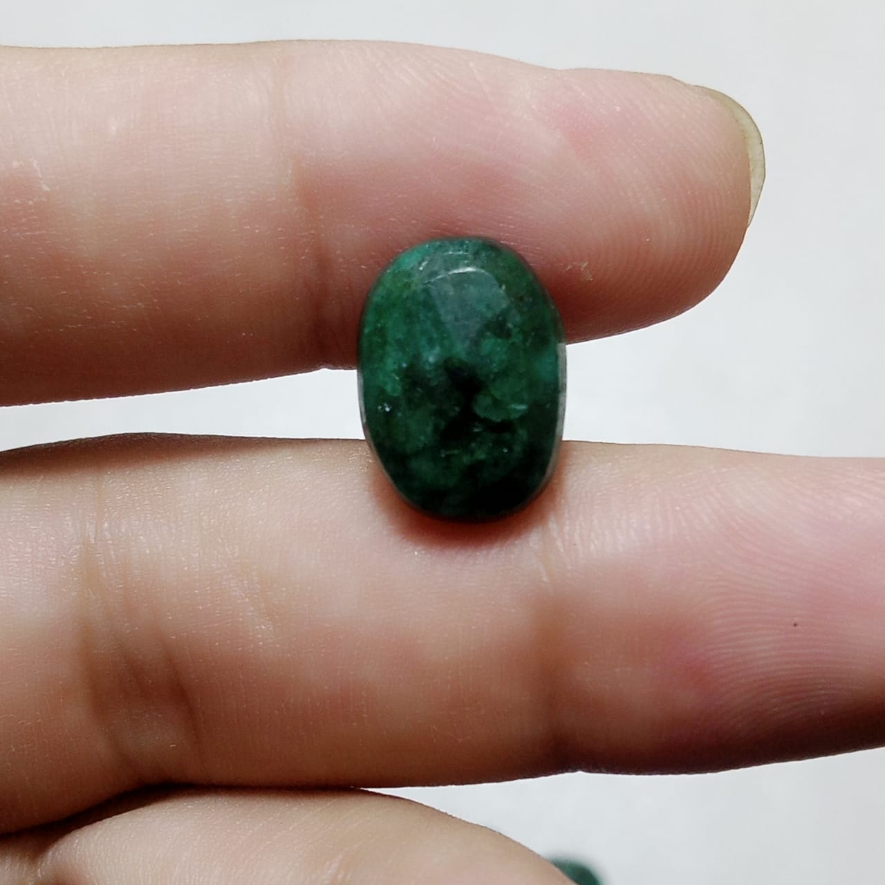 Afghani Emerald - Zamrud | Step Cutting | Dark Green color