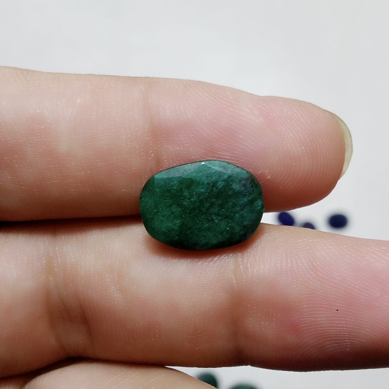 Afghani Emerald - Zamrud | Step Cutting | Dark Green color