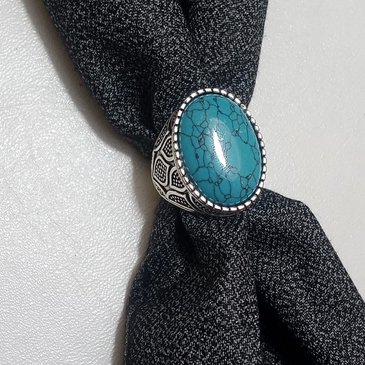 Shajri Ferooza Ring | Cabashon Cut | Turkish Design