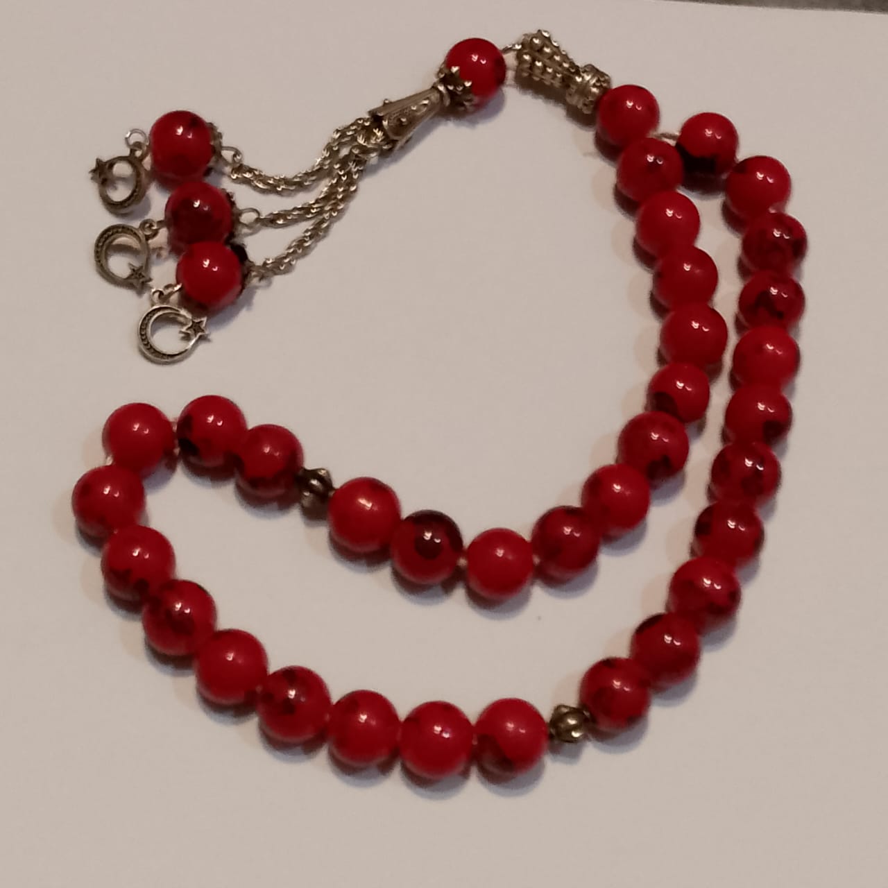 Marjan Tasbeeh | Red Coral Tasbih | 33 Beads | 15 mm