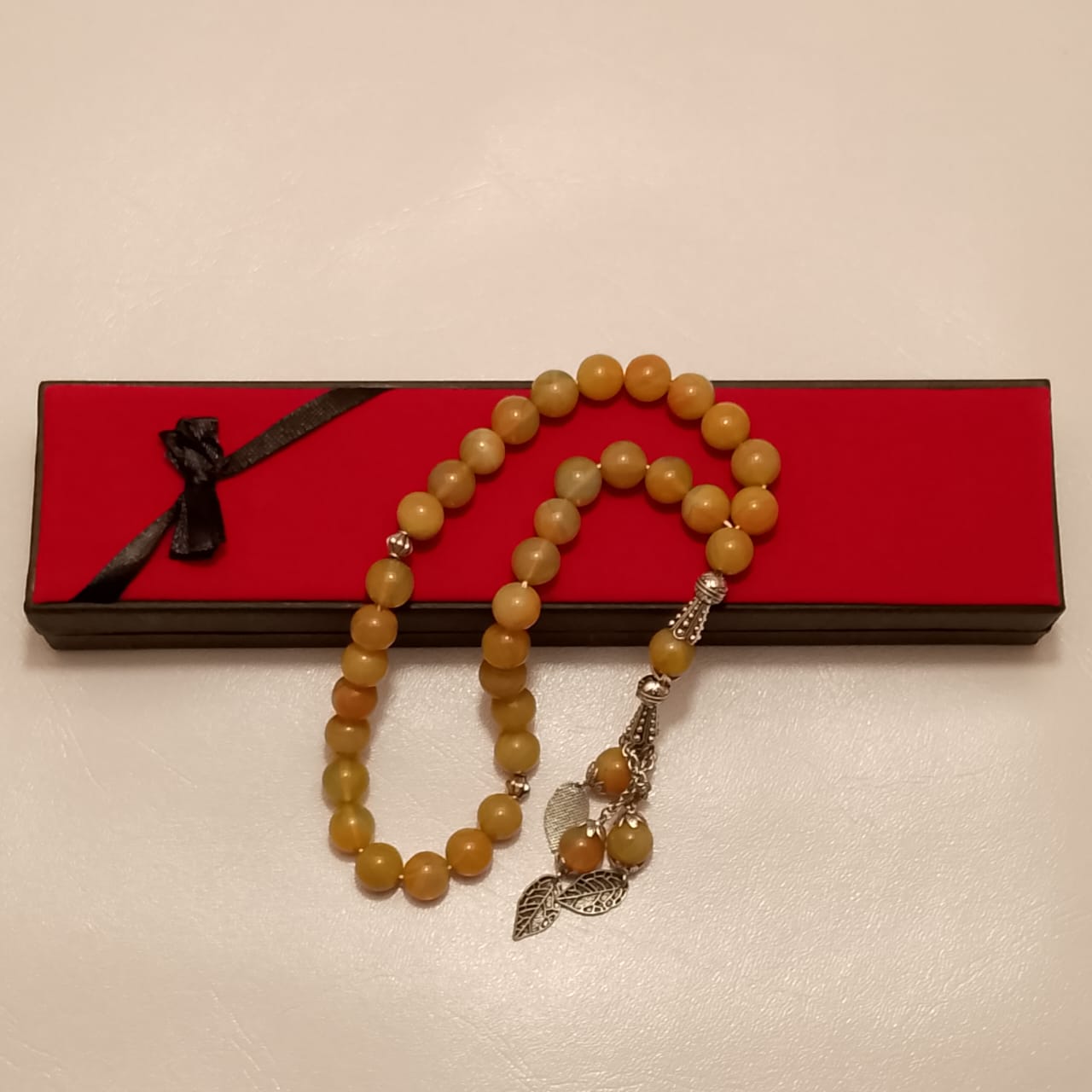 Pukhraj Tasbeeh with Free Gift Box | 33 Beads | 10mm