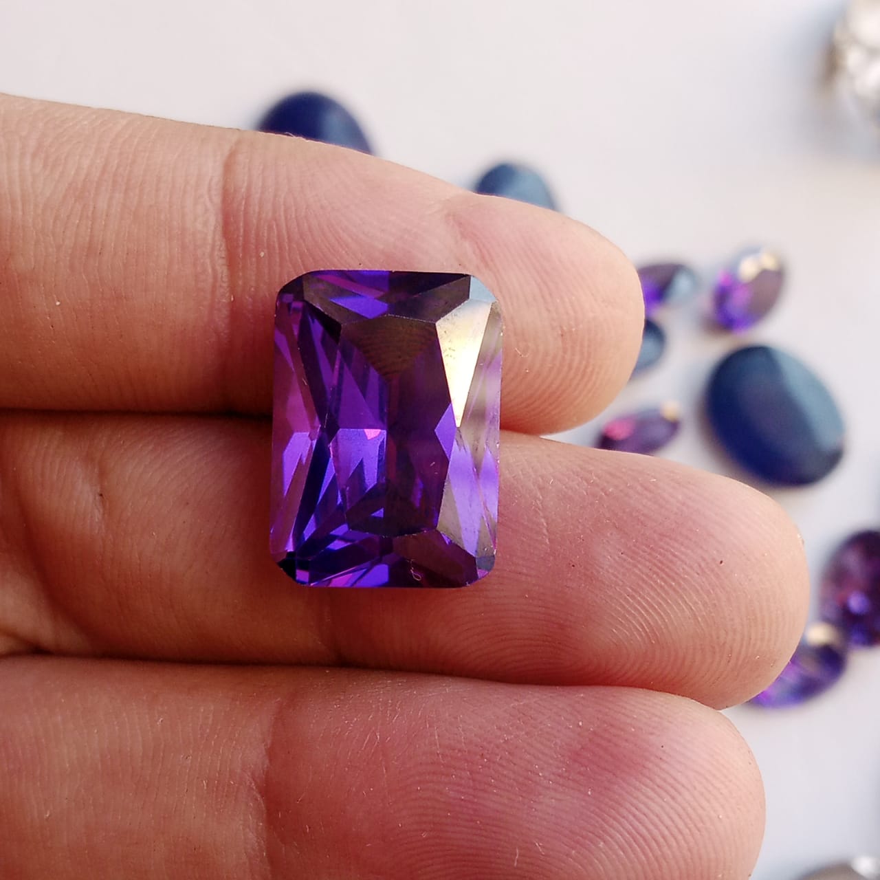Neelam (Blue Stone) | Emerald Cut