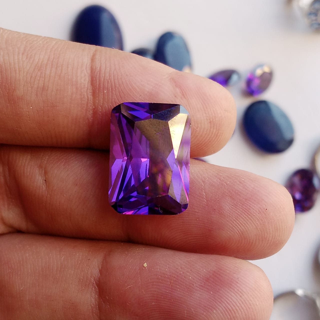 Neelam (Blue Stone) | Emerald Cut