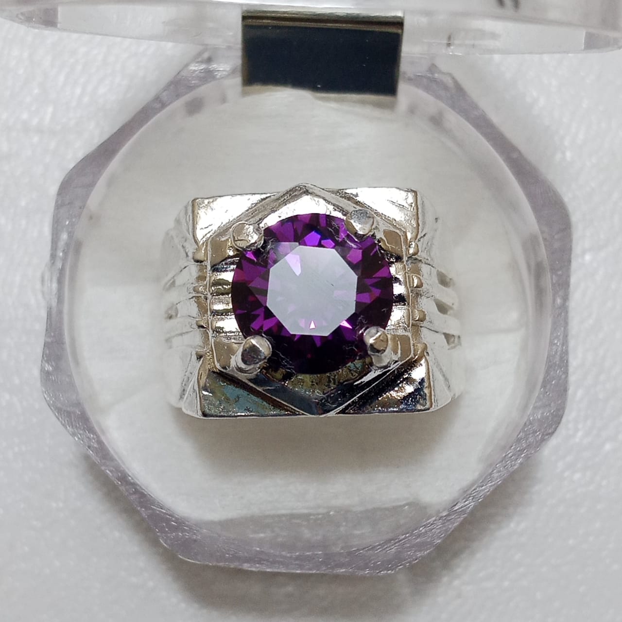 Neelam Ring | Diamond Shape Step Cut | CODE N-31