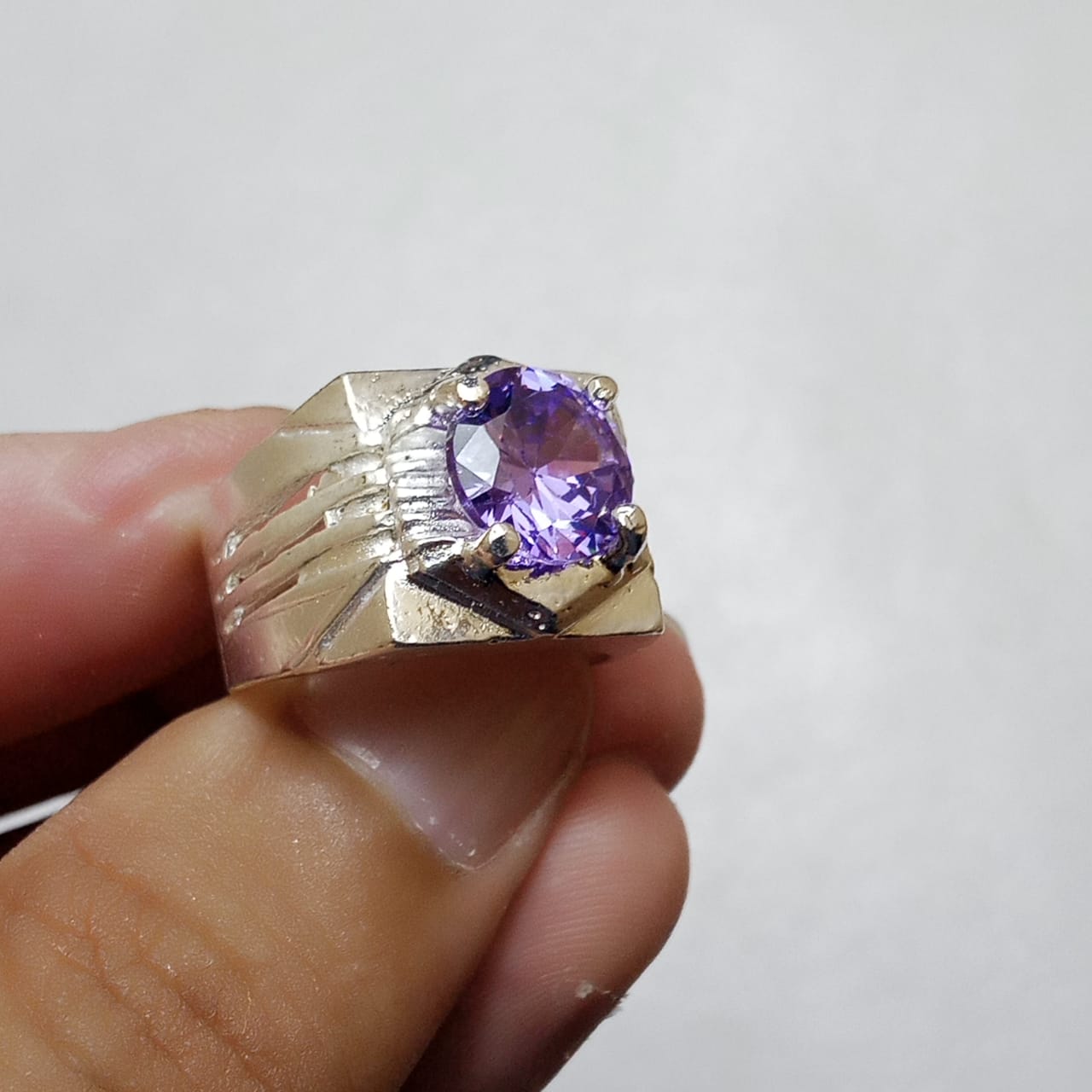 Neelam Ring | Diamond Shape Step Cut | CODE N-32