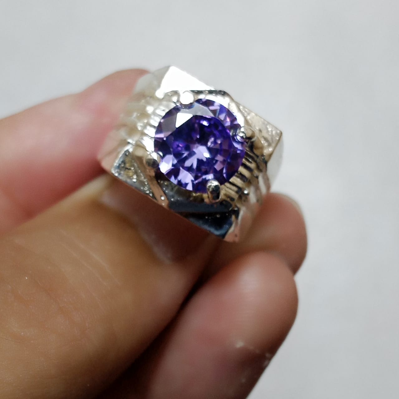 Neelam Ring | Diamond Shape Step Cut | CODE N-32