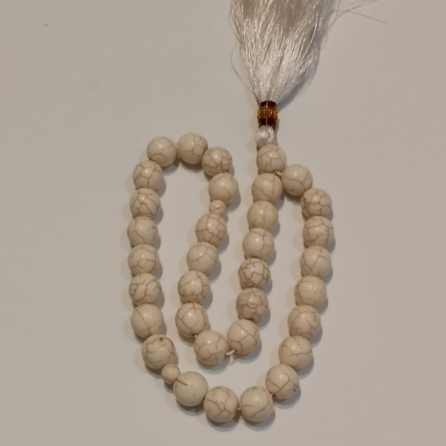 White Ferooza Tasbeeh | Sang e Ibrahimi Tasbih | 33 Beads | 30 mm
