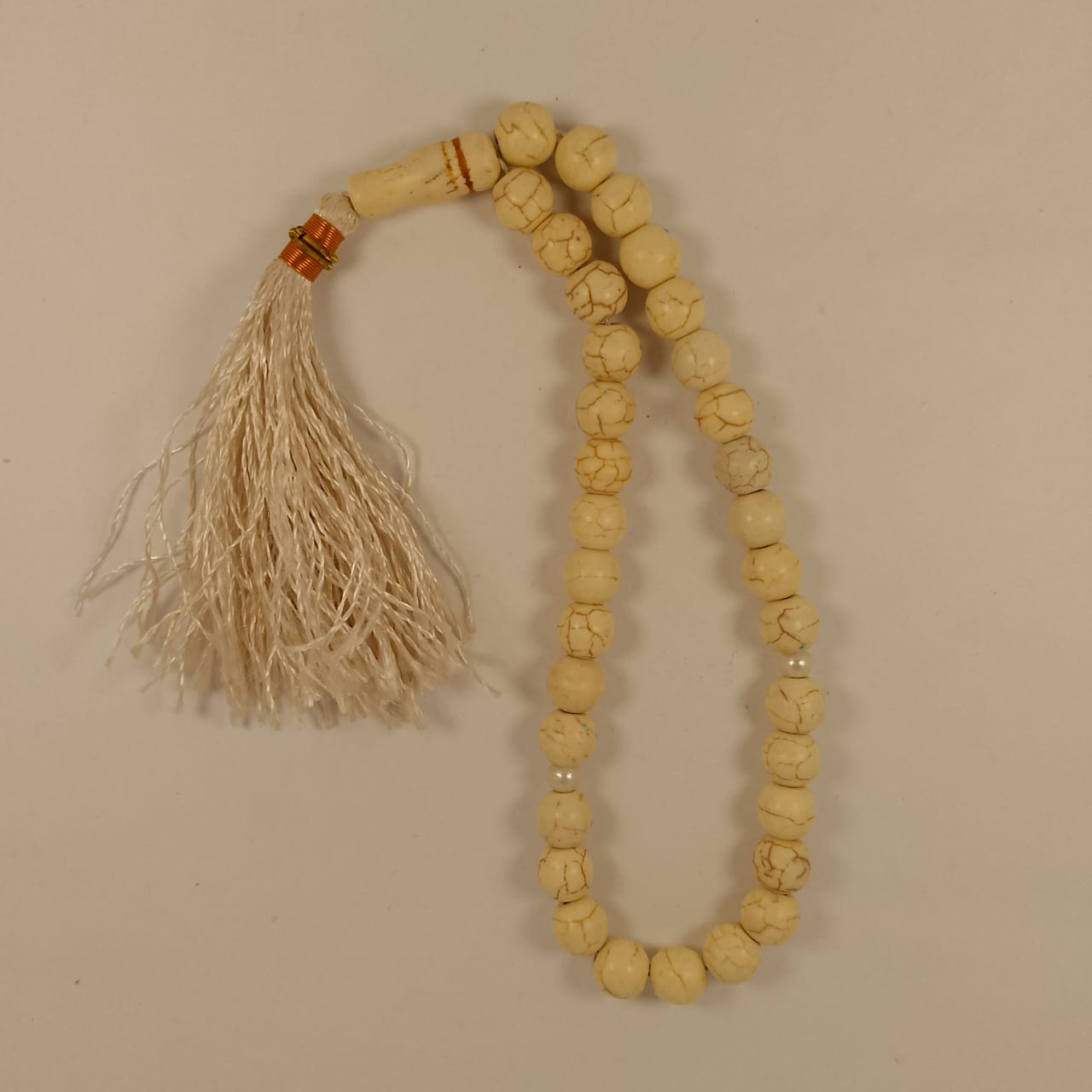 Gemstone White Turquoise Tasbeeh | 35 Beads