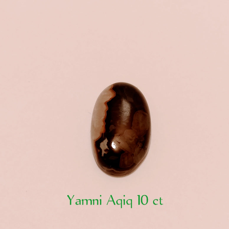 Lucky Bundle | Yamni Aqiq , Black Aqiq, Marjan | Set of 3 Gems | 5-6 Carat