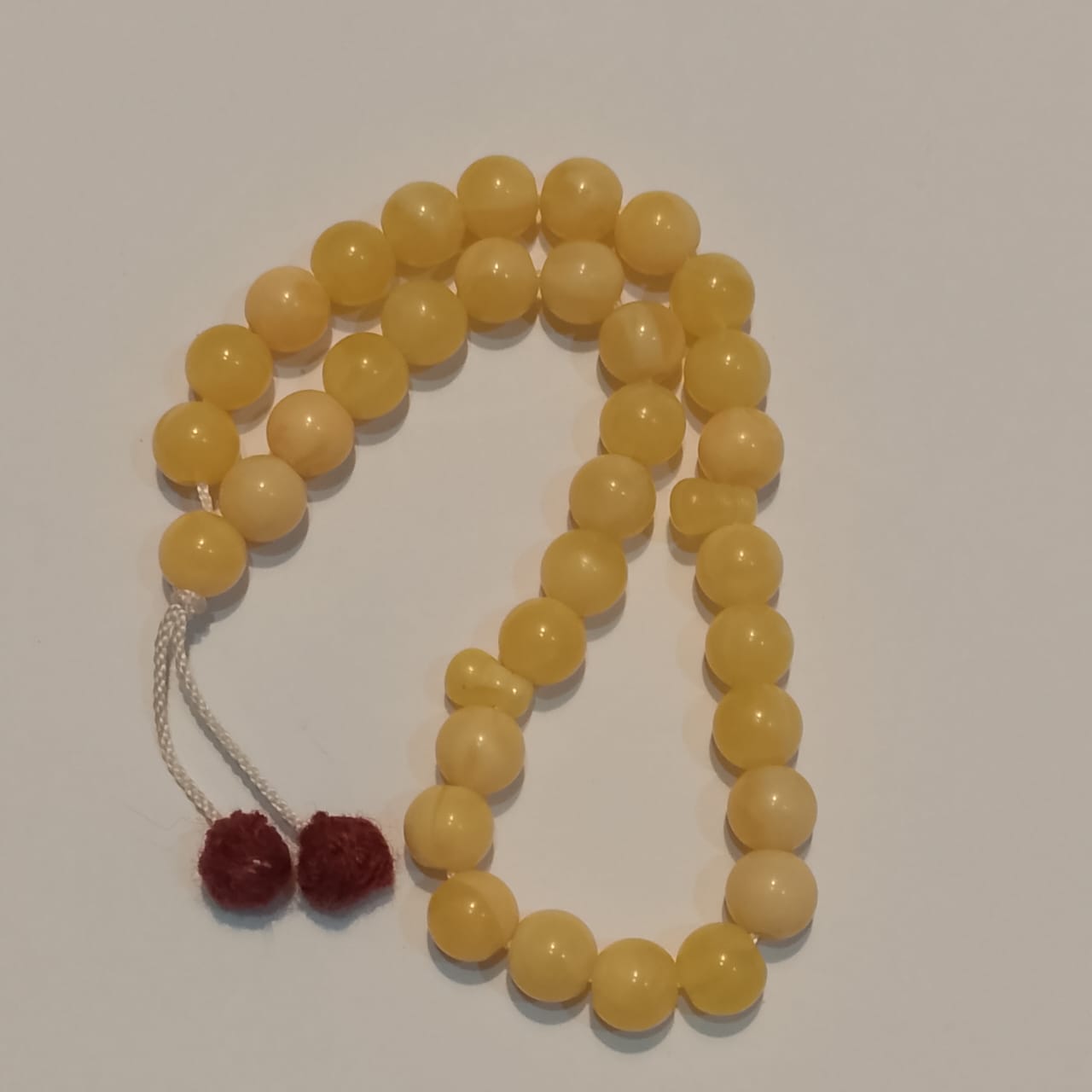 Pukhraj Tasbeeh | Yellow Sapphire Tasbih | 33 Beads | 12 mm