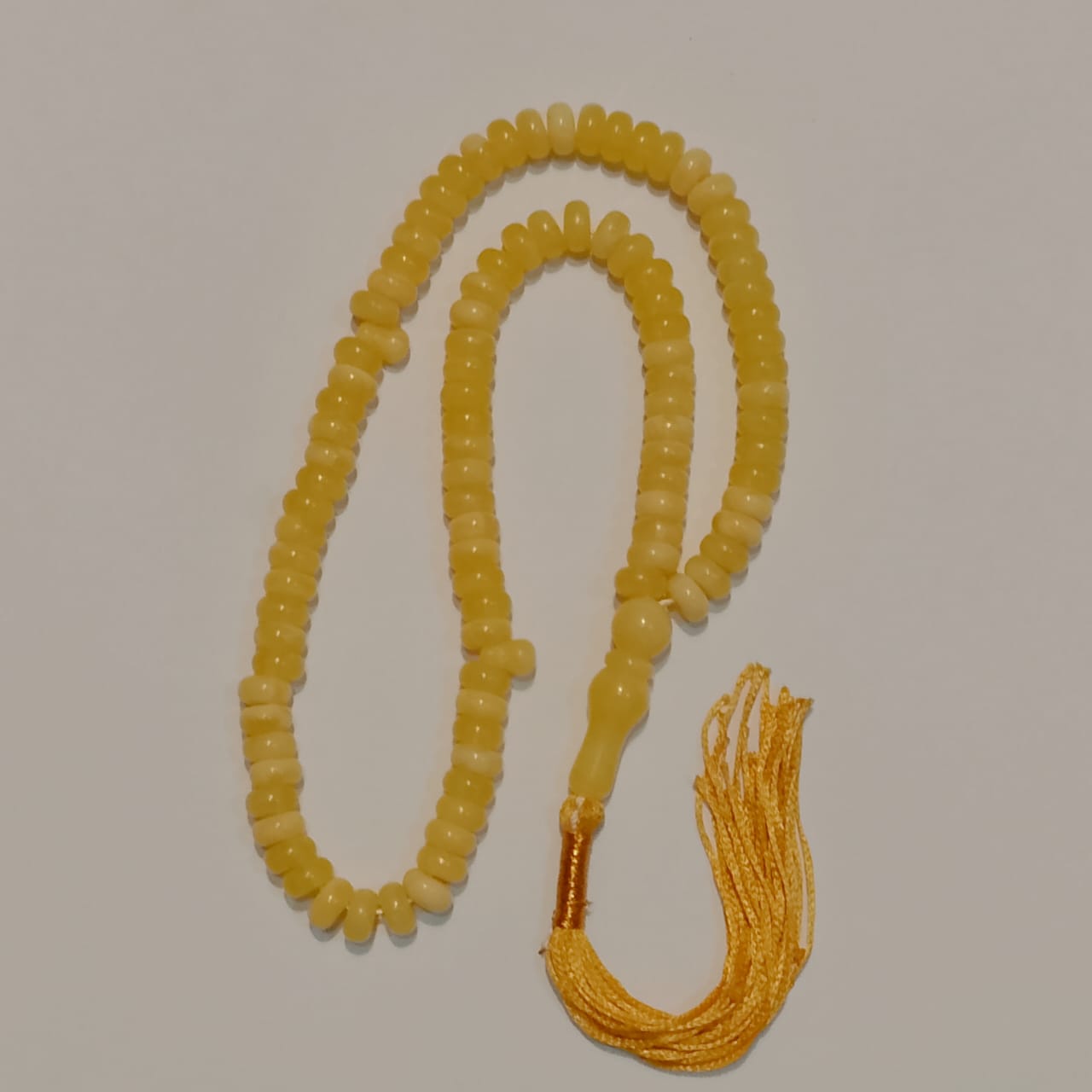 Pukhraj Tasbeeh | Yellow Sapphire Tasbih | 100 Beads | 8 mm