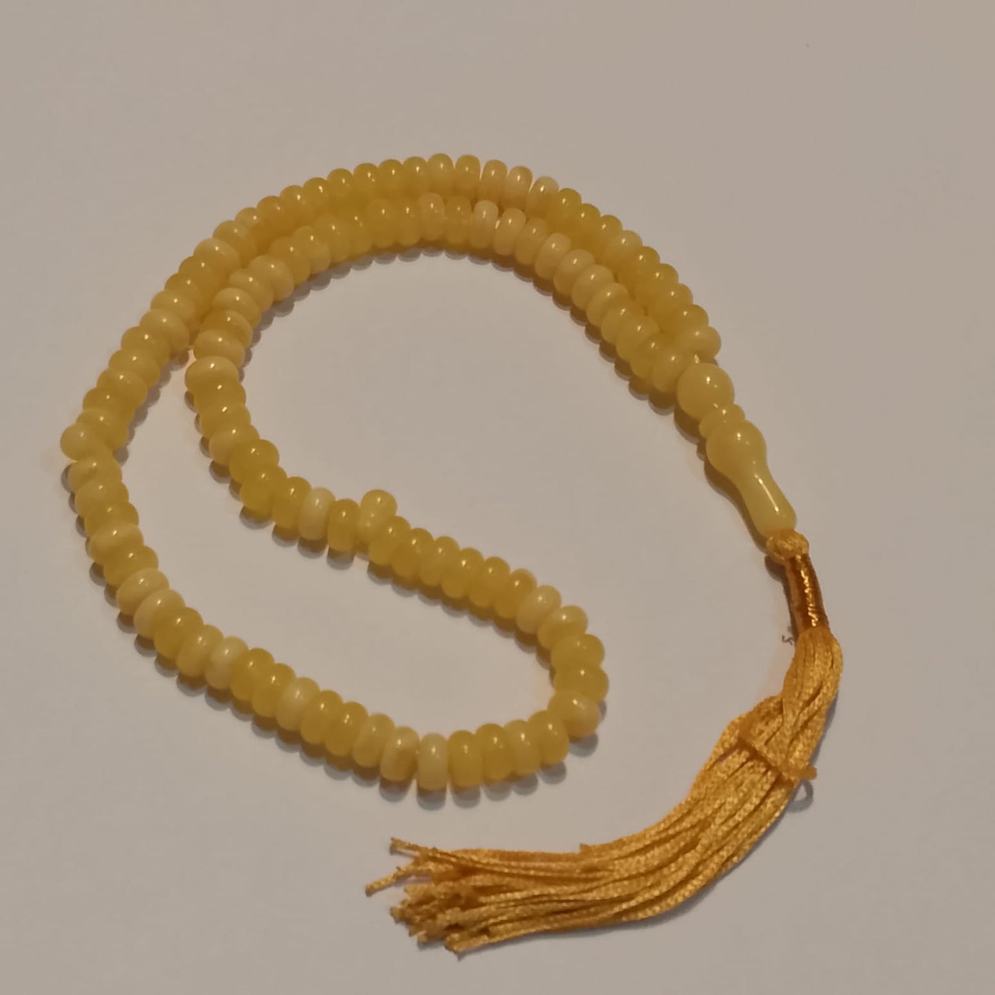 Pukhraj Tasbeeh | Yellow Sapphire Tasbih | 100 Beads | 8 mm
