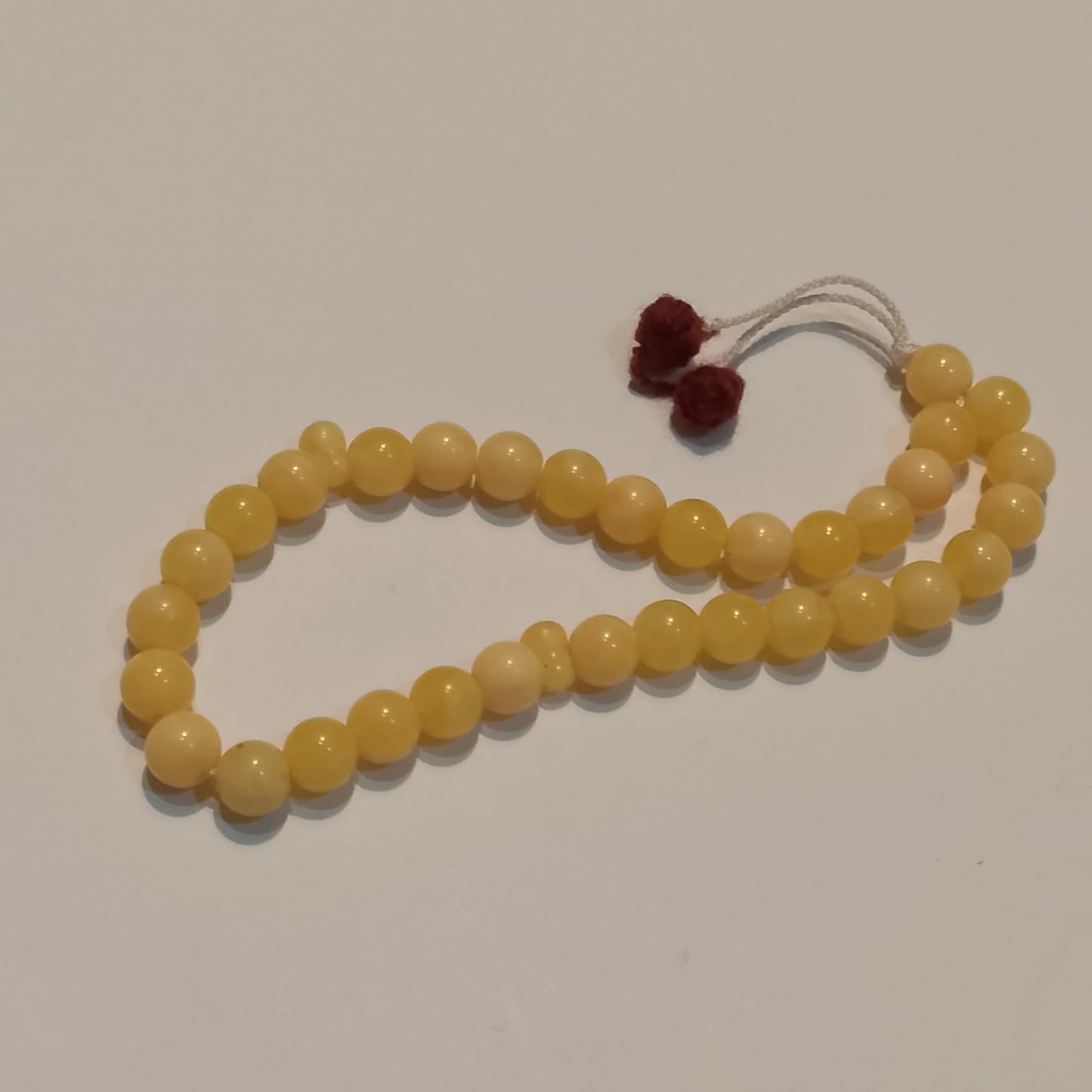 Pukhraj Tasbeeh | Yellow Sapphire Tasbih | 33 Beads | 12 mm
