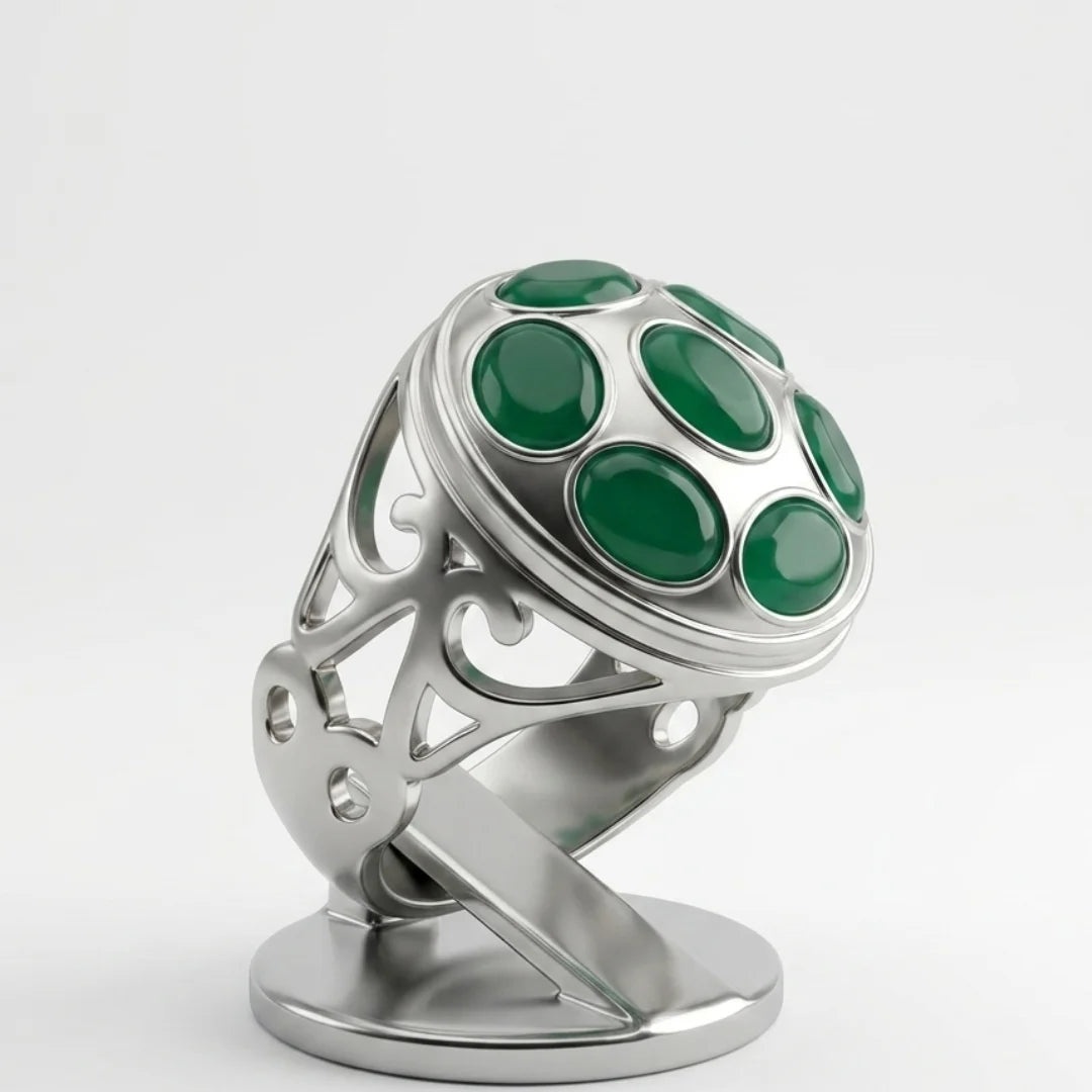 Multiple Stone Emerald Ring | Step Cut Zamrud Panna | Italian Style Ring