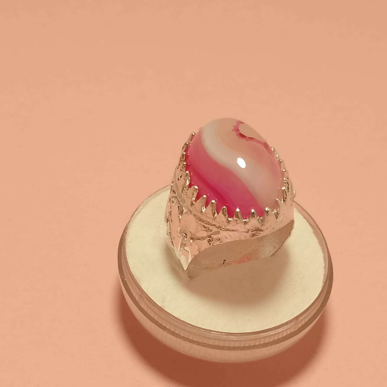 20 Carat Sulemani Aqiq Ring, Cabashon Cut, Size 17