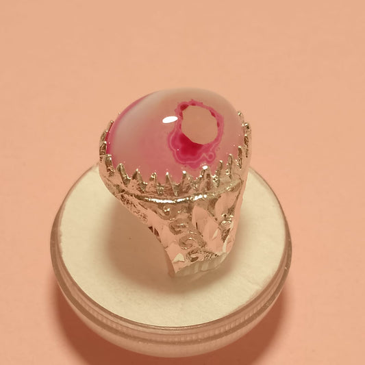 20 Carat Sulemani Aqiq Ring, Cabashon Cut, Size 17