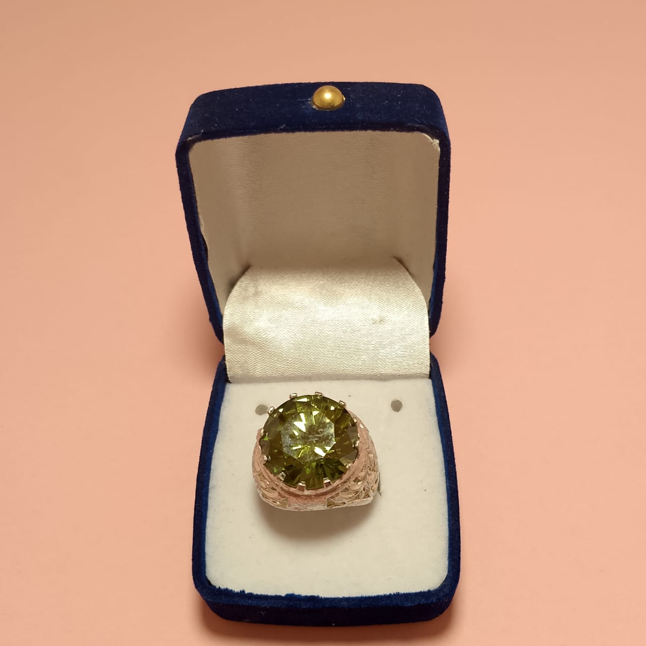 33 Carats Green Garnet Ring,  Step Cut, Size 20