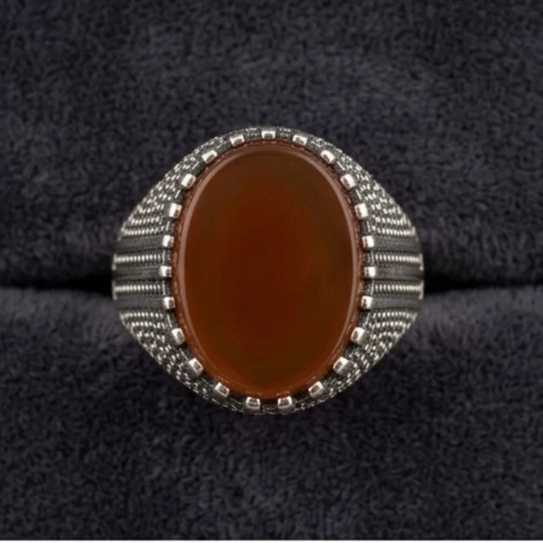 12 ct Yamni Aqeeq Ring | Agate Ring | Turkish style Ring