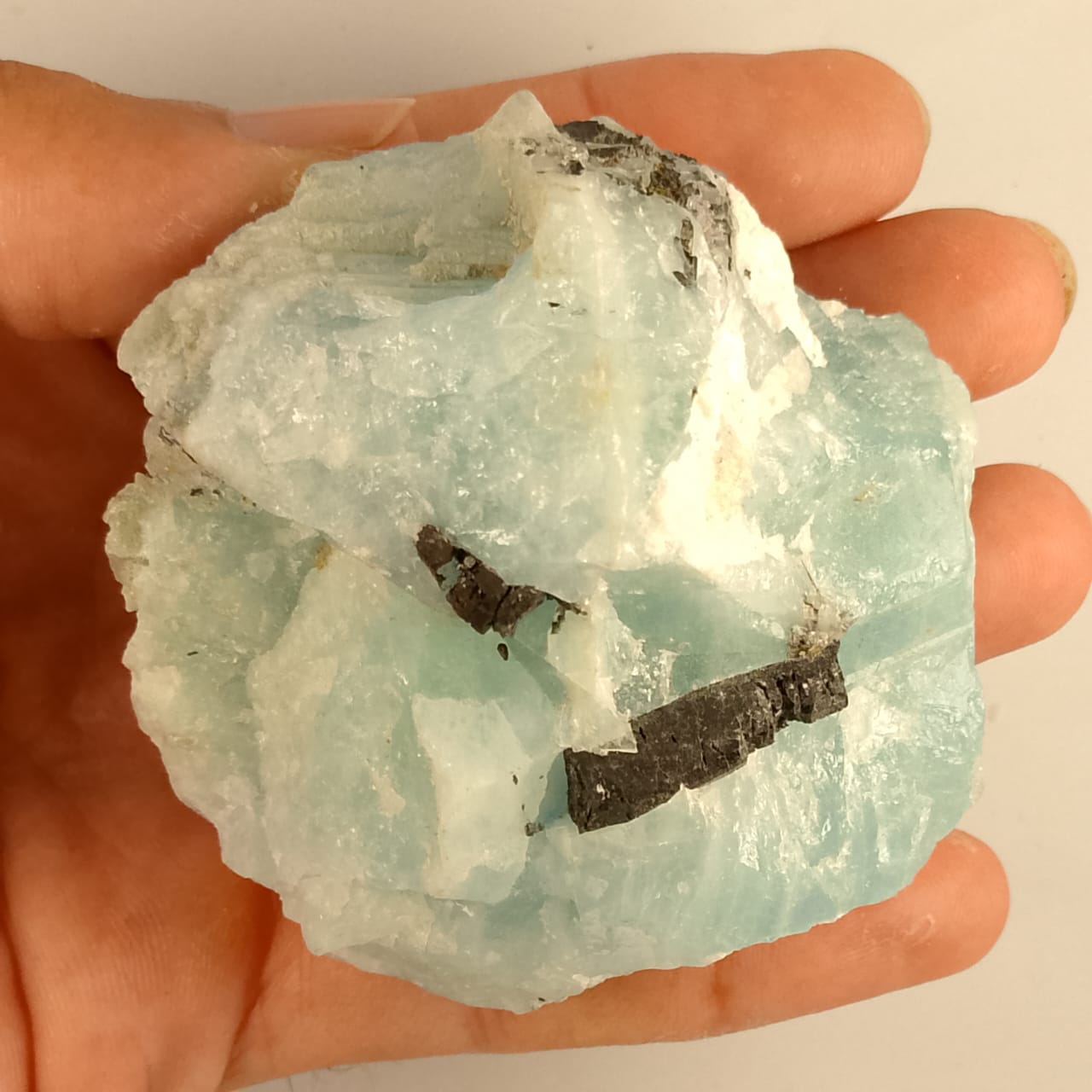 Afghan Aquamarine with Schorl Inclusions Specimen | 1200 Carats | Rs 60 per ct