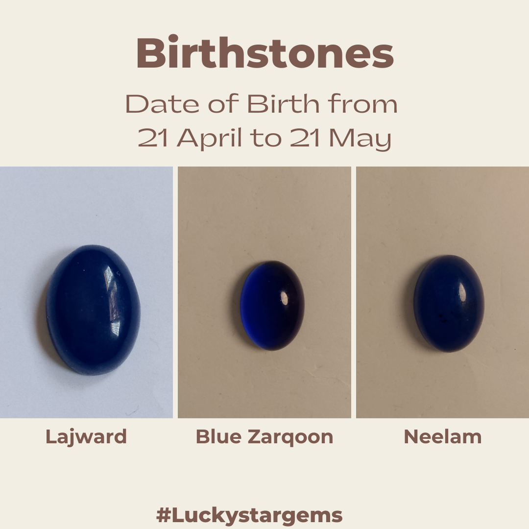 Lucky Bundle | Neelum, Lajward, Blue Zarqoon | Set of 3 Gems | 5-6 Carats